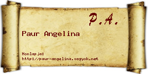 Paur Angelina névjegykártya